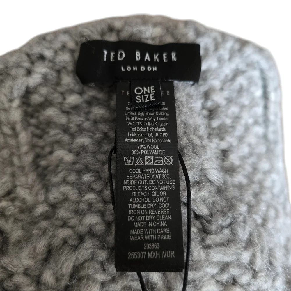 🌻NWT Ted Baker Men's Ivur Pom-Pom Hat, One Size, Wool Blend